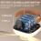 Ανεμιστήρας κάμπινγκ με φως LED, μπαταρία 7200mAh, επαναφορτιζόμενη USB-C, κρεμα 5