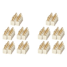 Small Gift Bags with Ribbon Handles Gold Gift Bag,(Metallic Dots 80 Pack Bulk)