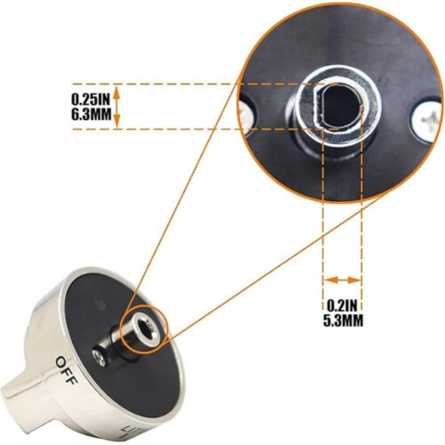 Universal Oven Stove Knob Replacement, Cooker Control Switch Knob Assembly for Range and Oven, Durable Control 2