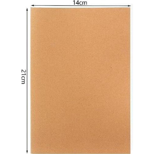 WUWEOT 30 Τετράδια A5 από Χαρτί Kraft, 21x14cm, 60 Κενές Σελίδες, 30 Φύλλα, για Φοιτητές, Τα 1