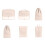 Packing Cubes Set Beige 6PCS with Shoe Compartment 2