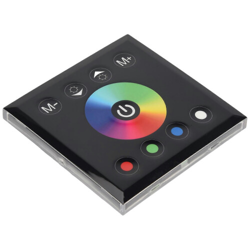 DC12V-24V RGB / RGBW Wall Mounted Touch Panel Controller Black 1