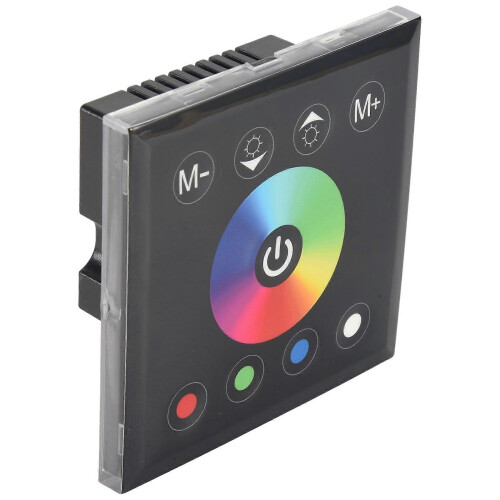 DC12V-24V RGB / RGBW Wall Mounted Touch Panel Controller Black 2