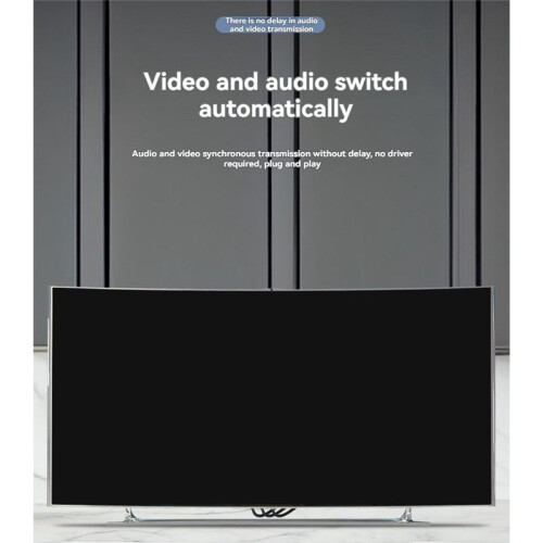 8x2 PORT AV  with Remote Controller RCA Video Audio Selector 8 in 2 Out Sharing Manual Switcher Box EU PLUG 1