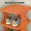 AuroraX Narrow 4-Tier Stackable Shoe Rack Orange 6
