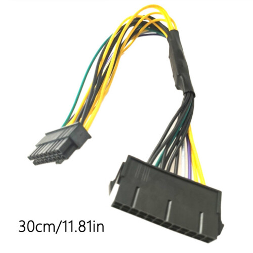 Câble PVC de 30 cm, adaptateur d'alimentation 24 broches à 16 2
