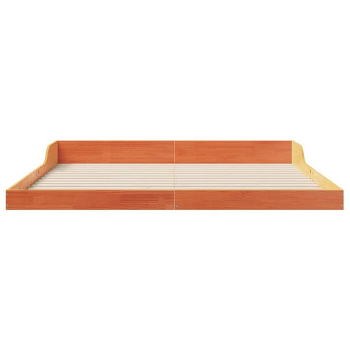 VidaXL vidaXL Bed Frame Wax Brown 180 x 220 cm Solid Pine Wood 1