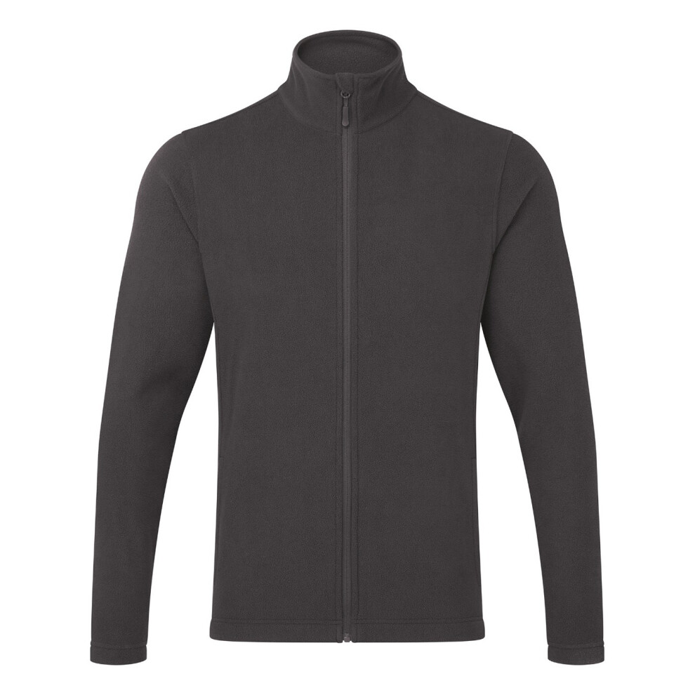 Premier (4Xl, Dark Grey) Mens Recyclight Full Zip Fleece Jacket