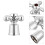 Faucet Knob Handle Cross-Arm Universal Replacement 5 Pcs 2