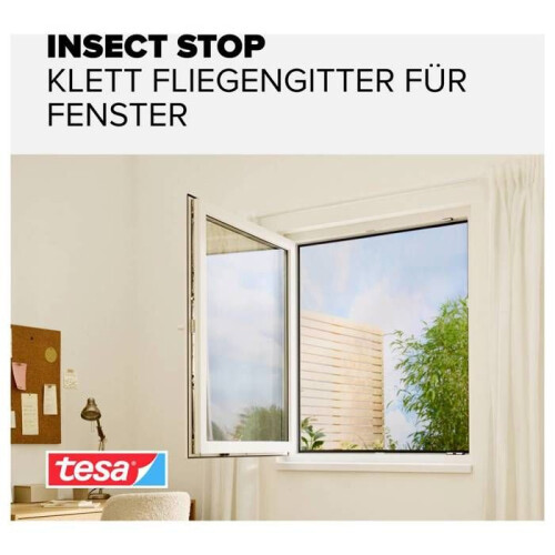 Mückenschutz - TESA - Standard - 1,10m x 1,3m - Selbstklebende Befestigung - Anthrazit 2