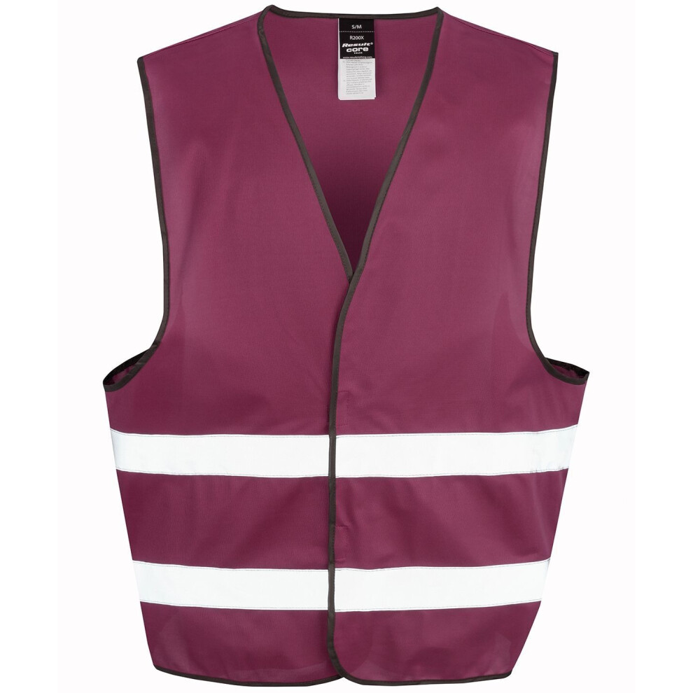 Result (Lxl, Burgundy) Core Adult Unisex Motorist Hi-Vis Safety Vest