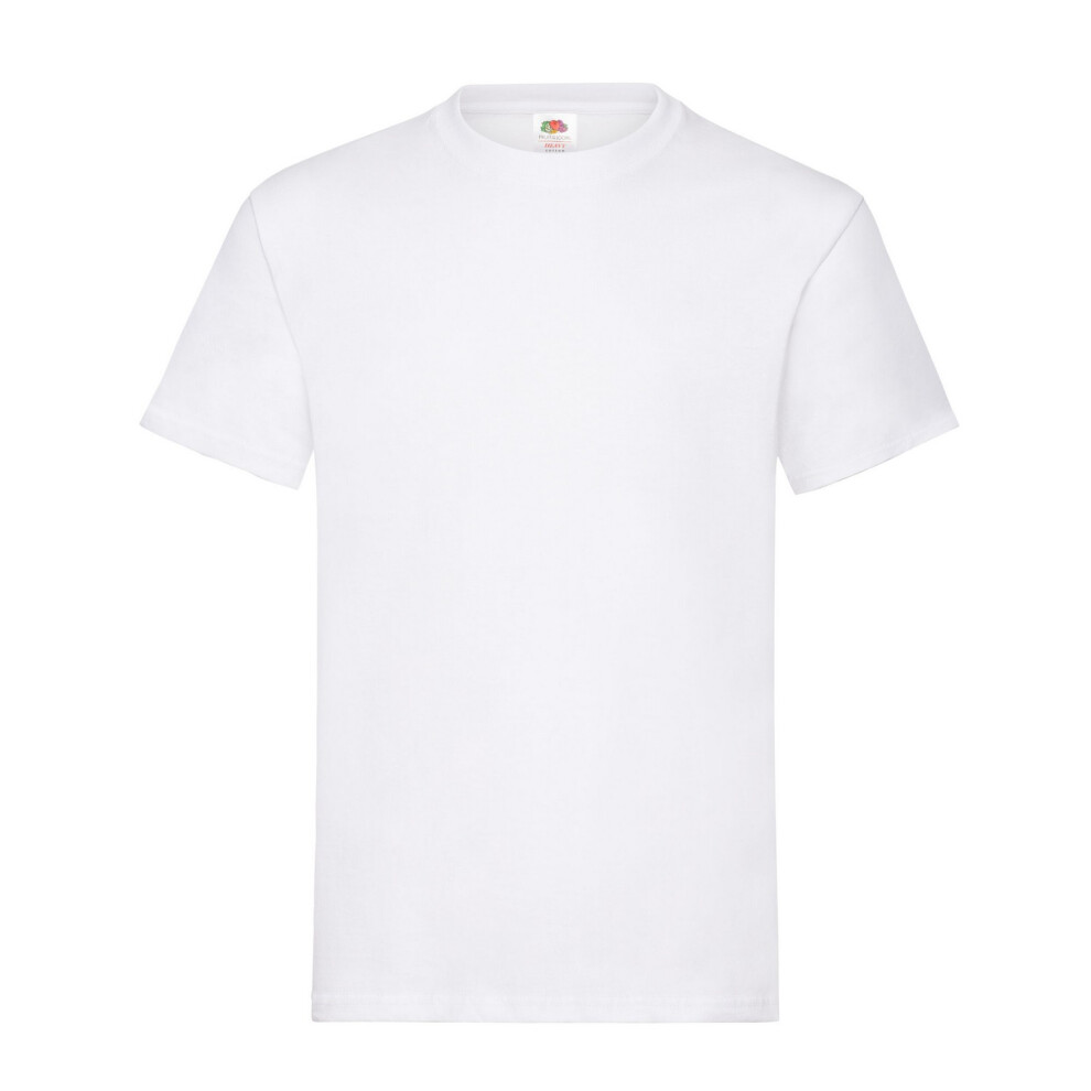 Fruit Of The Loom (S, White) Unisex Adult Plain Cotton Heavy T-Shirt