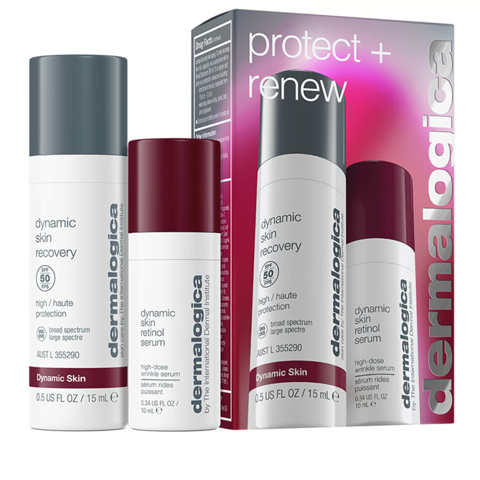 Dermalogica Protect + Renew Set Dermalogica: Dynamic Skin Retinol Anti-Wrinkle Serum For Face 10 Ml + Dynamic Skin Retinol Anti-Wrinkle Serum For Face Spf 50 15