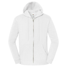 (S, White) Fruit of the Loom Unisex Adult Iconic Premium Full Zip Hoodie