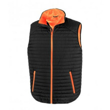 (S, Black/Orange) Result Adults Unisex Thermoquilt Gilet