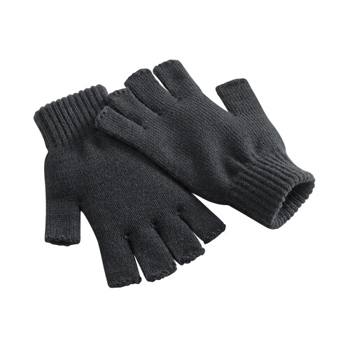 (S-M, Black) Beechfield Fingerless Gloves