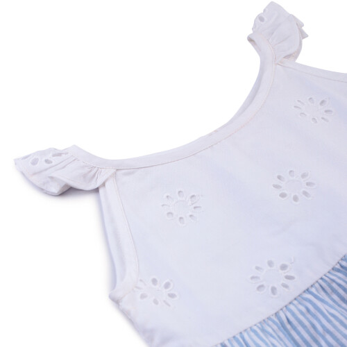 (6-12 Months, Blue) Robe à volants Beebay MixMatch bleue 2