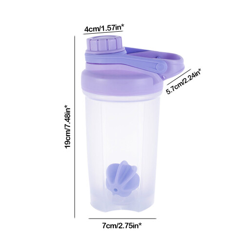 Protein Shaker Bottle Plastic 500ml with Scale 2