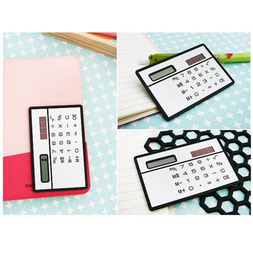 Solar Power Calculator 8 Digit Display Basic Standard-Silver 2