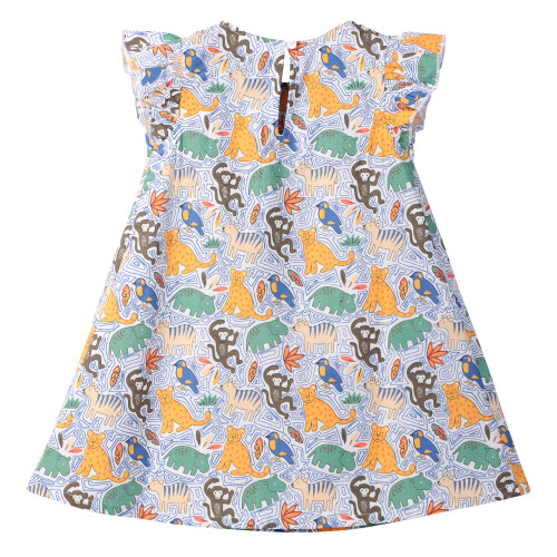 (5 Years, Multi-Color) Beebay Rüschenkleid mit Tiermuster, mehrfarbig 1