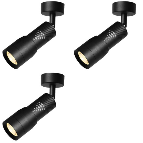 3X Adjustable 10-60 Narrow  Angle 3000k Ceiling Mounted Spotlight 7W Zoomable Spotlight Light with Zoom Function