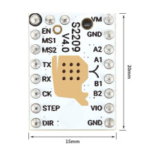 4X Controlador de Motor Paso A Paso TMC2209 V4.0 de Funcionamiento Silencioso para Impresoras 3D, 5,5-28 V 2,8 A con Disipador de Calor, Micropasos