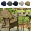 U-Shape Tufted Seat Cushions for Wicker Chairs 2 pcs 6