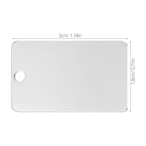 Stainless Steel Tag Blanks Mirror Polished 25 pcs 1