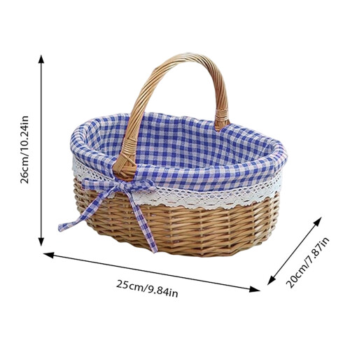 Wicker Basket with Handle – Handwoven Storage Basket 1