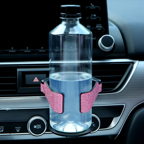 Car Cup Holder Vent Mount Black Rhinestone 1 2