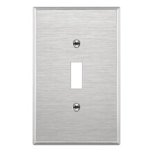 ENERLITES Metall Wandschalterplatte Midway Größe, korrosionsbeständig, 1-Gang 4,88" x 3,11", UL gelistet, 7711M