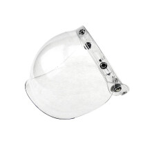 WANCAR Retro Motorrad Bubble Visier Windschutz Universal für 3-Snap Helme (Klar)