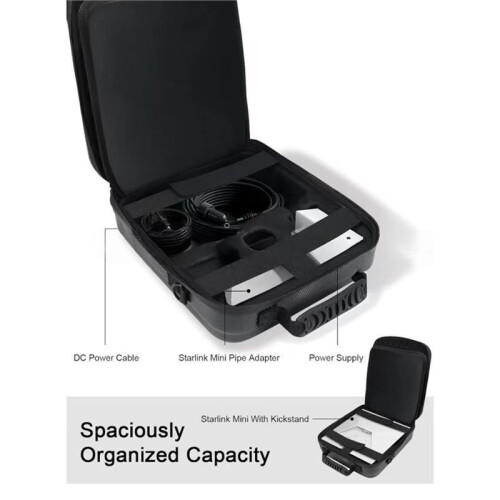 For Starlink  Hard-Shell Case with Shock Absorption Adjustable Shoulder Strap PVC Waterproof Material 1