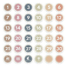 Boho   Spots for Classroom - 36pcs Number Stickers Dots for Classroom Floor Decals