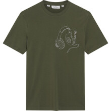 (2XL, Khaki) Ben Sherman Mens Headphone Tee Big & Tall Short Sleeve T-Shirt