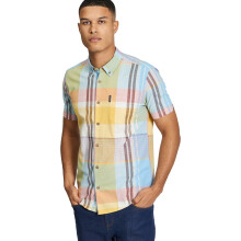 (3XL, Zest) Ben Sherman Mens Large Madras Check Short Sleeve Shirt