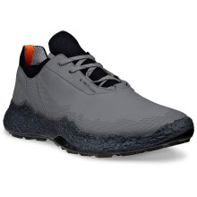 (UK 11.5, Steel) Ecco Mens M Golf Biom H5 Hybrid Waterproof Leather Spikeless Golf Shoes