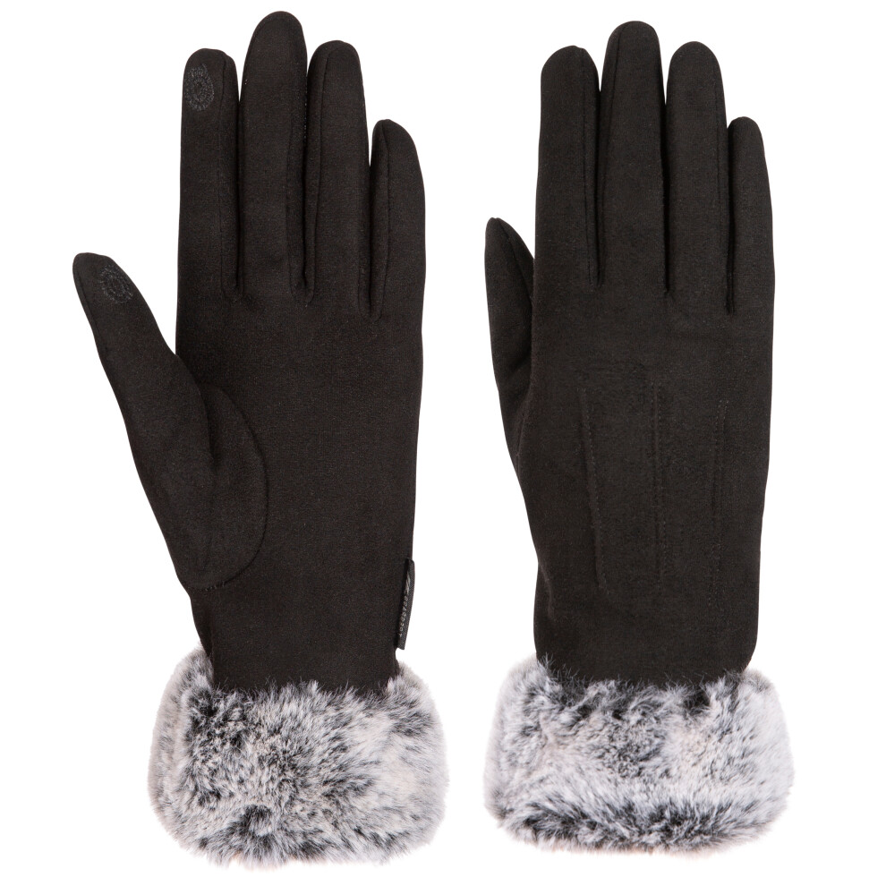 Trespass Women's Knitted Gloves Betsy Black Large - Image 2