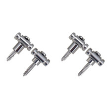 2X Electric Guitar String Buckle Holders with Mounting Screws Mounting Tree Guides Guitar Accessories Silver