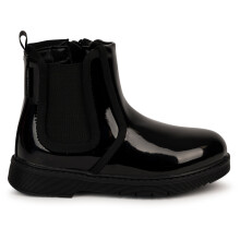 (3, Black) Trespass Unisex Kids Patent Chelsea Boot Ziya
