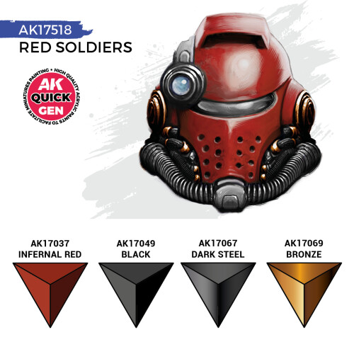 AK Interactive Quick Gen 17518 Red Soldiers Acrylic Paint Set 1
