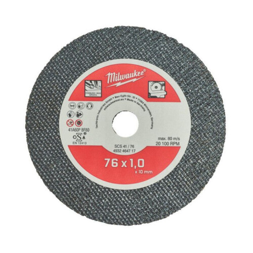 Milwaukee Disco de corte - MILWAUKEE - SCS 41-76 - 76 mm - 5 pcs - Aço resistente ao ácido