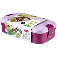 Bento met bestek - CURVER - Paars - 23,5x13,5x6,3 cm - Hedendaags ontwerp - Vaatwasmachinebestendig