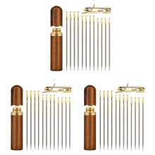 3X Self-Threading Needles,Sewing Needles for Hand Sewing,for the Elderly,Easy Side Threading Stitching Pins A