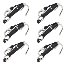 6X KEEP DIVING Scuba Diving Double Dual Stainless Steel Drift Hook with and Clips Hook Black