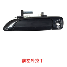 Left Front Exterior Door Handle Black RH Compatible with 2001-2005 Honda Civic Sedan