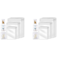 300Pcs 3 Sizes Clear Earring Bags, Waterproof Bags Thickened Reusable Storage Pouch for Jewelry Rings Necklace Bracelet
