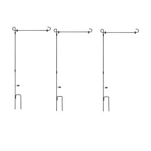 3X Garden Flag Stand Metal Garden Flag Pole Holder with Garden Flag Stopper Anti-Wind Clip