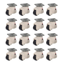 16 Pcs Retractable Leveling Casters Industrial Machine Swivel Caster Castor Wheel for Office Chair Trolley 220lbs