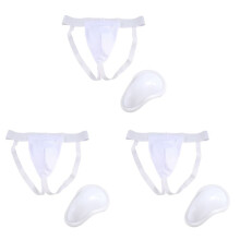 3X Protector de Coquilla Hombre, Boxeo Kickboxing Muay Coquilla, Ventilado Ajustable, Entrenamiento de Lucha Karate L